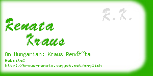 renata kraus business card